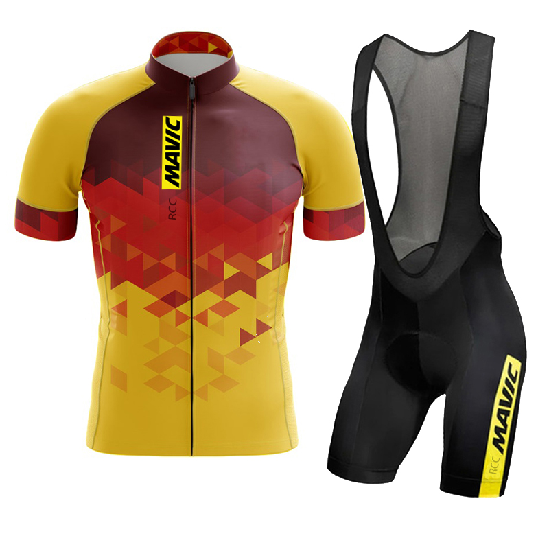 Race Bib - MAVIC 남성용 반팔 사이클링 세트, 철인