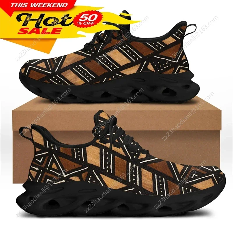 Running Shoes Women - 아프리카 민족 부족 패턴 남성용 스니커즈,