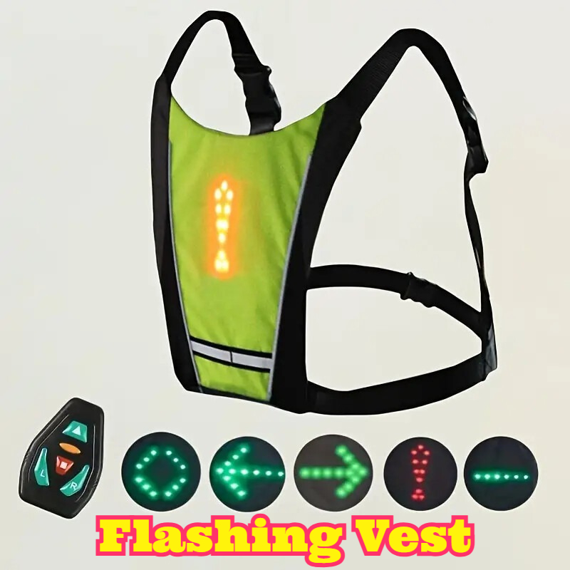 Running Visibility Gear - LED 리모컨 안전 조끼 방향지시등 고가시성