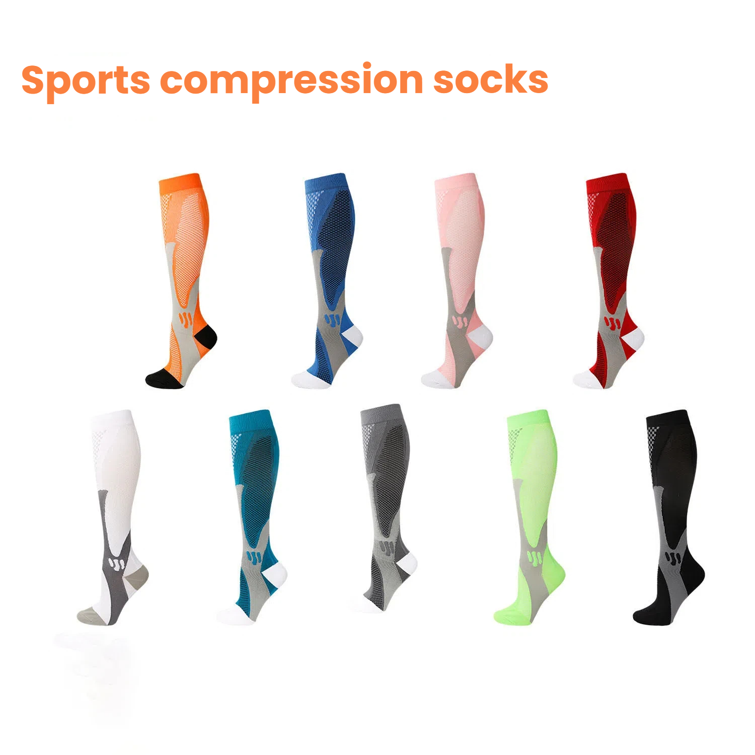 Sports Socks - 남녀공용 크로스보더 나일론 압박 양말 사이클링