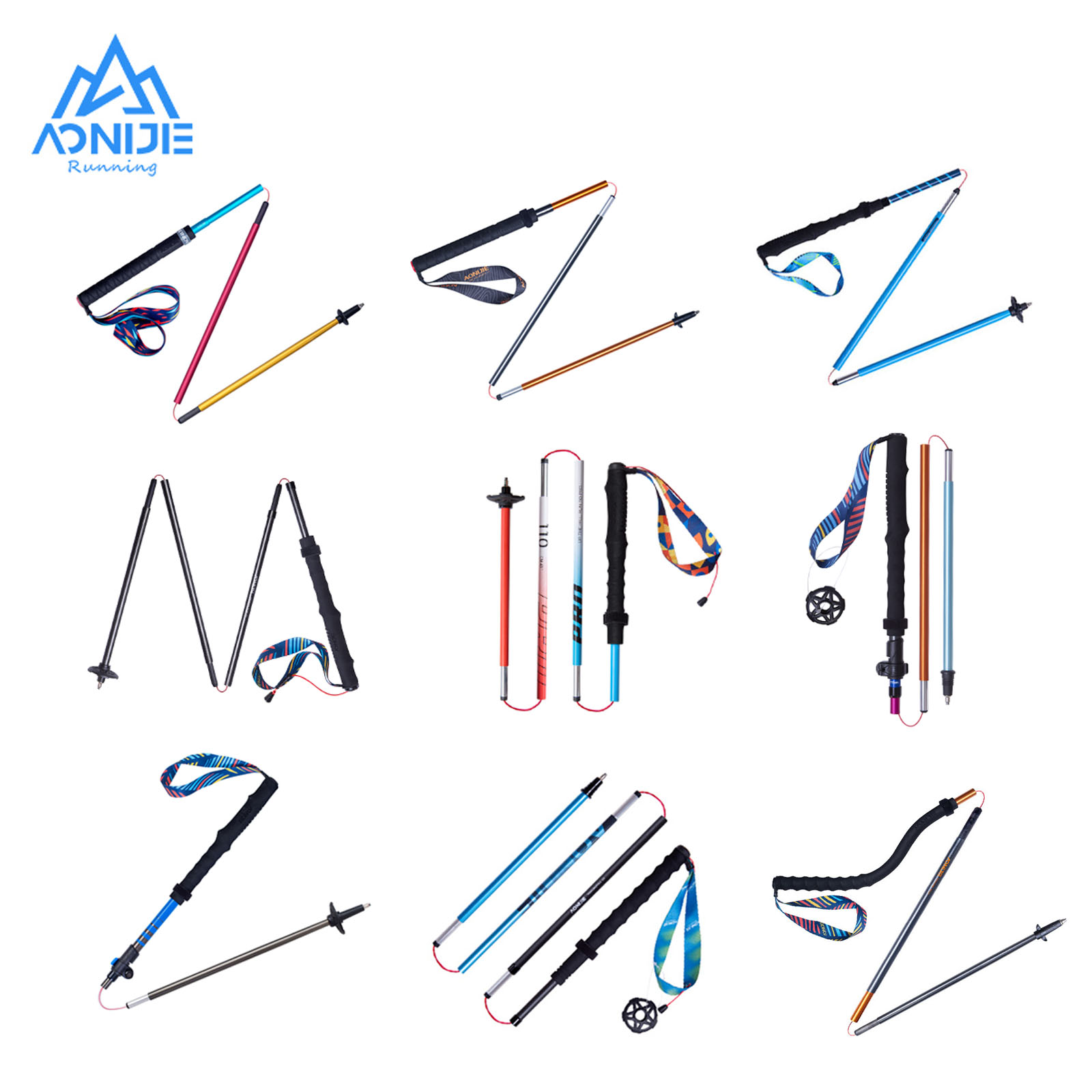 Trekking Pole Carbon - AONIJIE 모든 유형의 하이킹 트레킹 폴,