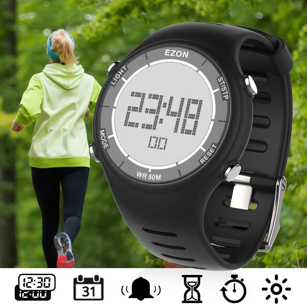 Running Watch - EZON 새로운 패션 여성 디지털 스포츠