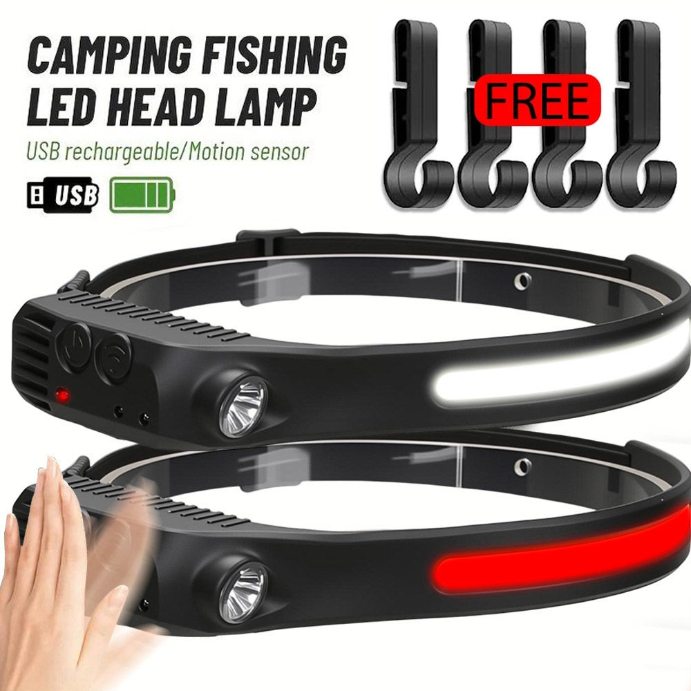 Running Headlamp - COB 센서 산업용 LED 헤드램프 충전식
