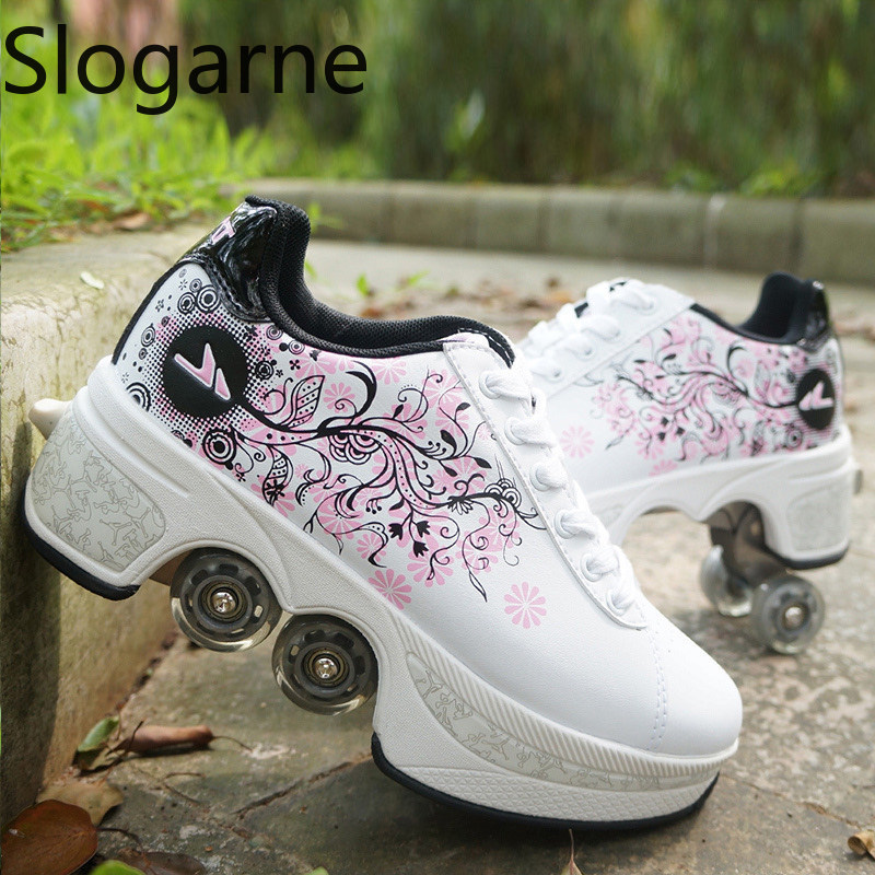 Running Shoes Women - 여성용 4륜 변형 롤러 스케이트 신발