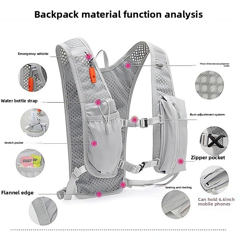 Hydration Vest - 러닝폰 가방 야외 하이킹 조끼 가방
