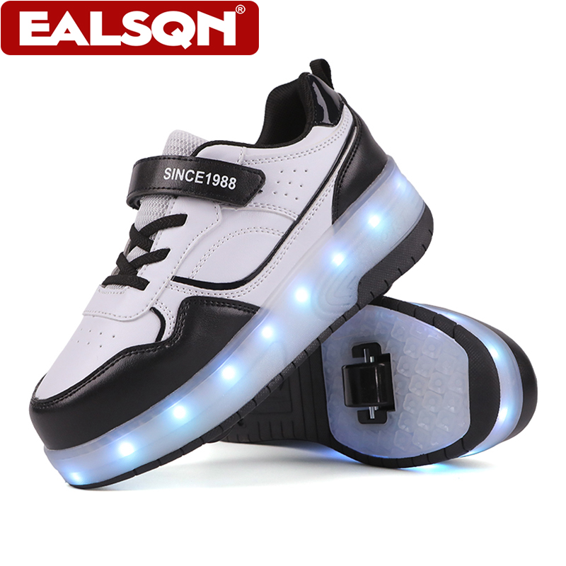 Running Shoes Men - 새로운 어린이용 LED 라이트업 롤러 스케이트