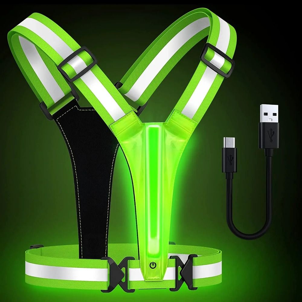 USB 충전식 LED 반사 조끼, 높은 가시성을 제공하 - Running Visibility Gear 리뷰 및 가격