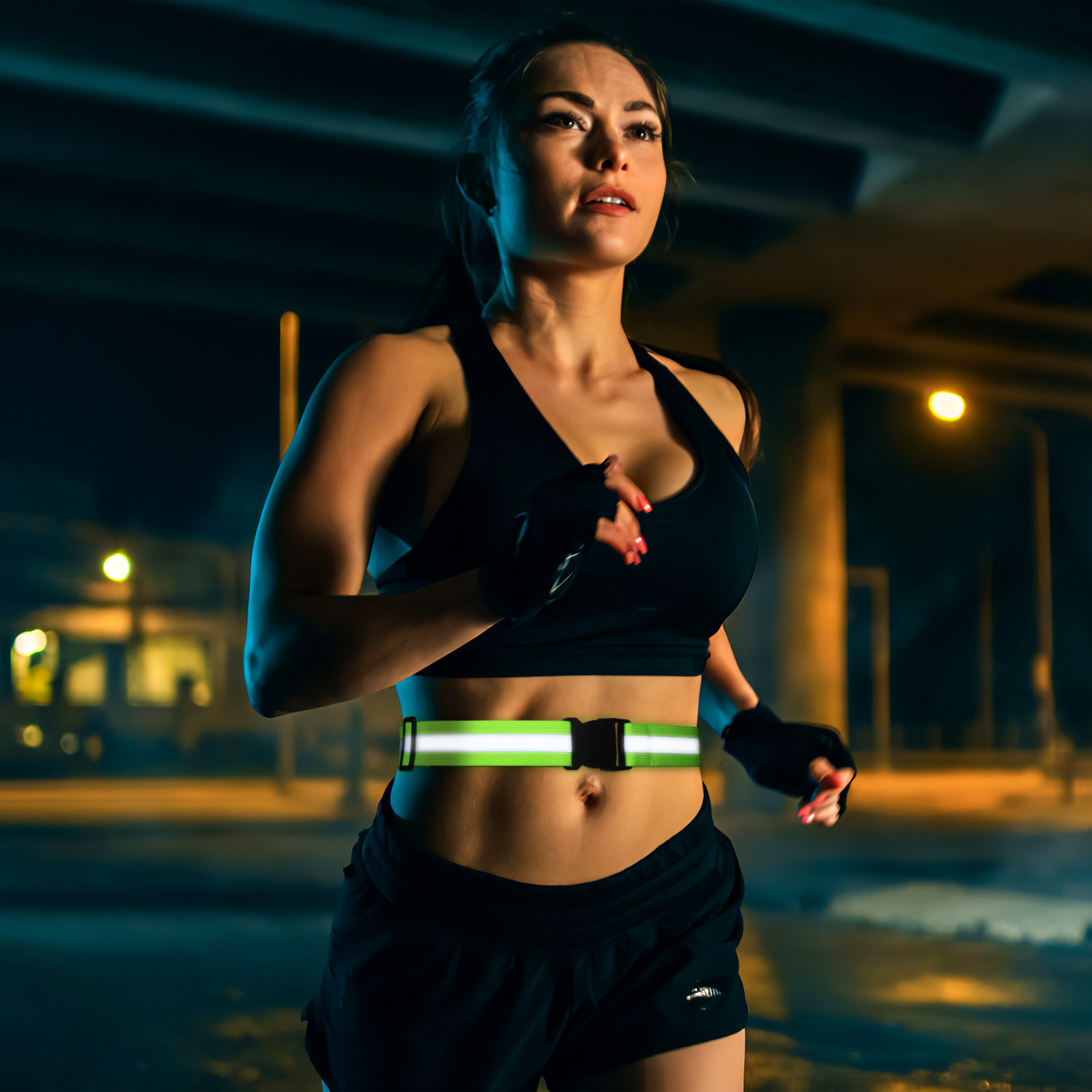 형광 녹색 반사 밴드, 신축성 있는 소재, 조절 가능, - Running Visibility Gear 리뷰 및 가격