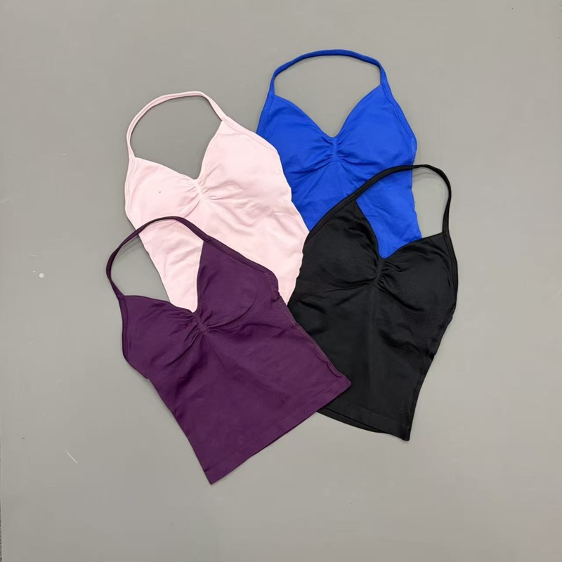 짐 여성용 스포츠 탱크탑 심리스 홀터 스파게티 스트랩  - Running Belt 리뷰 및 가격