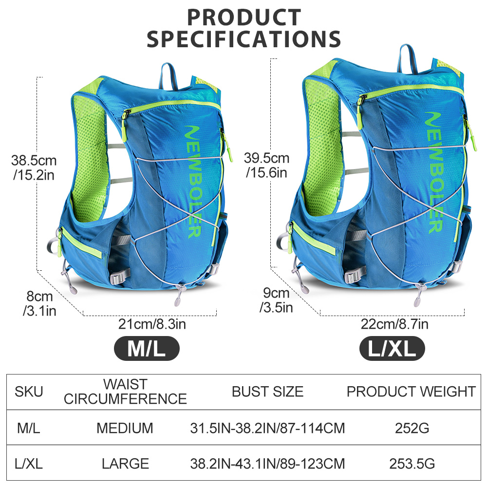 뉴볼러 러닝 하이드레이팅 베스트 백팩 사이클링 하이드레 - Hydration Vest 리뷰 및 가격
