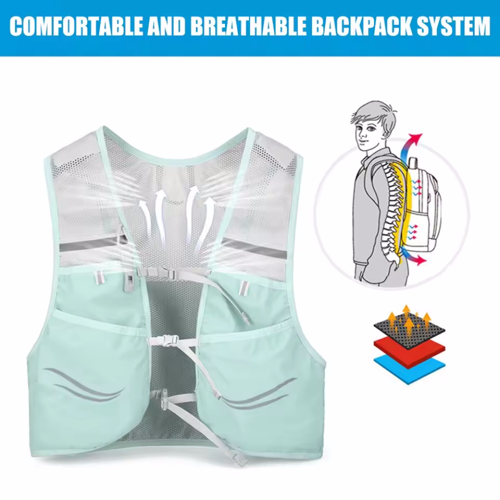 반사 러닝 조끼 수화 러닝 가슴 가방 초경량 사이클링  - Hydration Vest 리뷰 및 가격