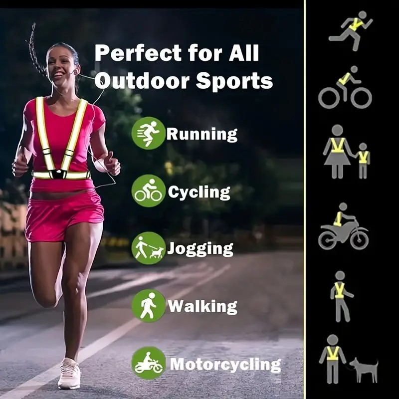 반사 조끼 러닝 기어, 야간 사이클링, 하이킹, 조깅, - Running Visibility Gear 리뷰 및 가격