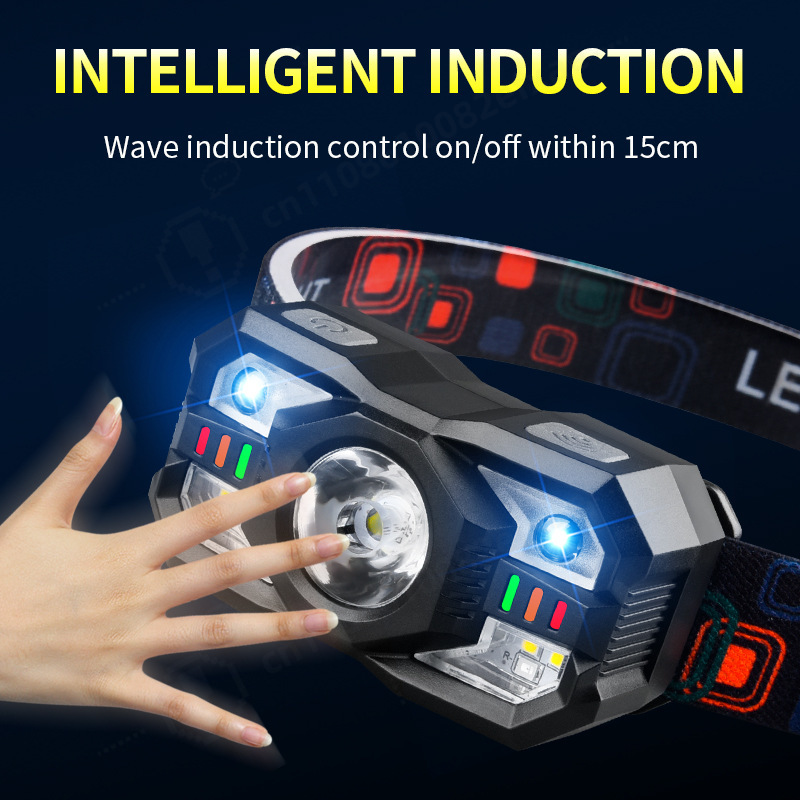 LED 유도식 헤드램프 USB 충전 형광색 강력한 밝기 - Running Headlamp 리뷰 및 가격