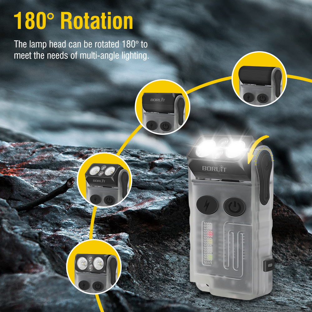 BORUiT V20 형광 버저 EDC LED 키체인 손 - Running Headlamp 리뷰 및 가격