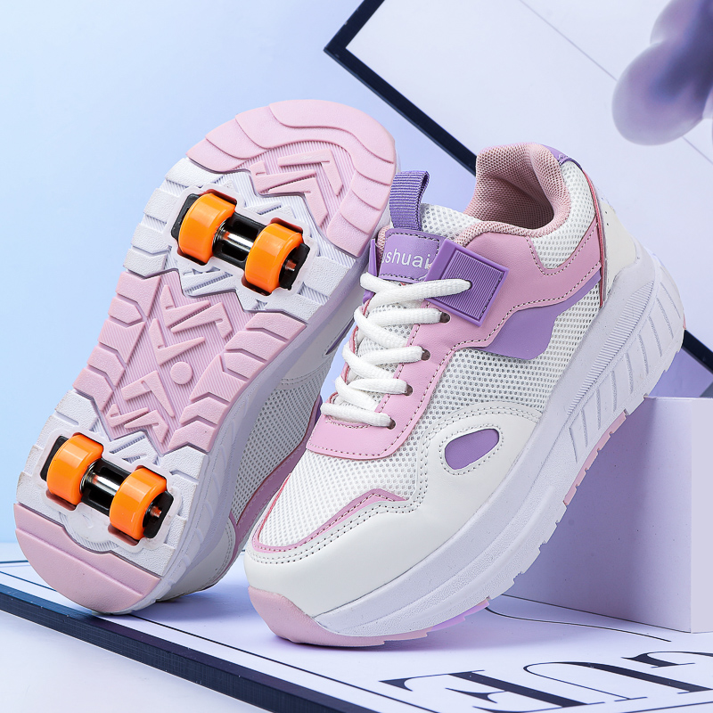 어린이용 롤러스케이트, 4개의 바퀴가 달린 분리형 스니 - Running Shoes Women 리뷰 및 가격