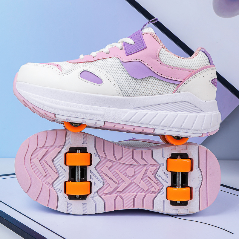 어린이용 롤러스케이트, 4개의 바퀴가 달린 분리형 스니 - Running Shoes Women 리뷰 및 가격