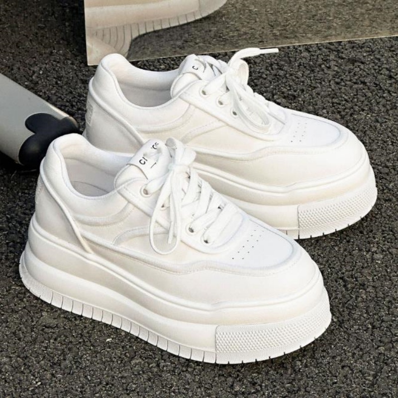 새로운 가죽 여성용 화이트 통기성 캐주얼 여성 벌커나이 - Running Shoes Women 리뷰 및 가격
