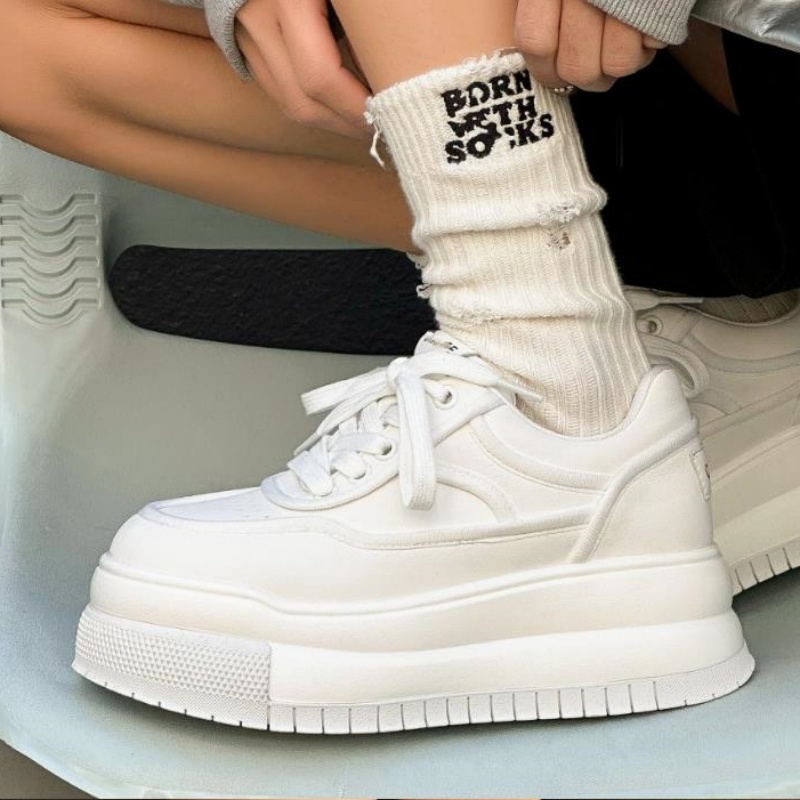 새로운 가죽 여성용 화이트 통기성 캐주얼 여성 벌커나이 - Running Shoes Women 리뷰 및 가격