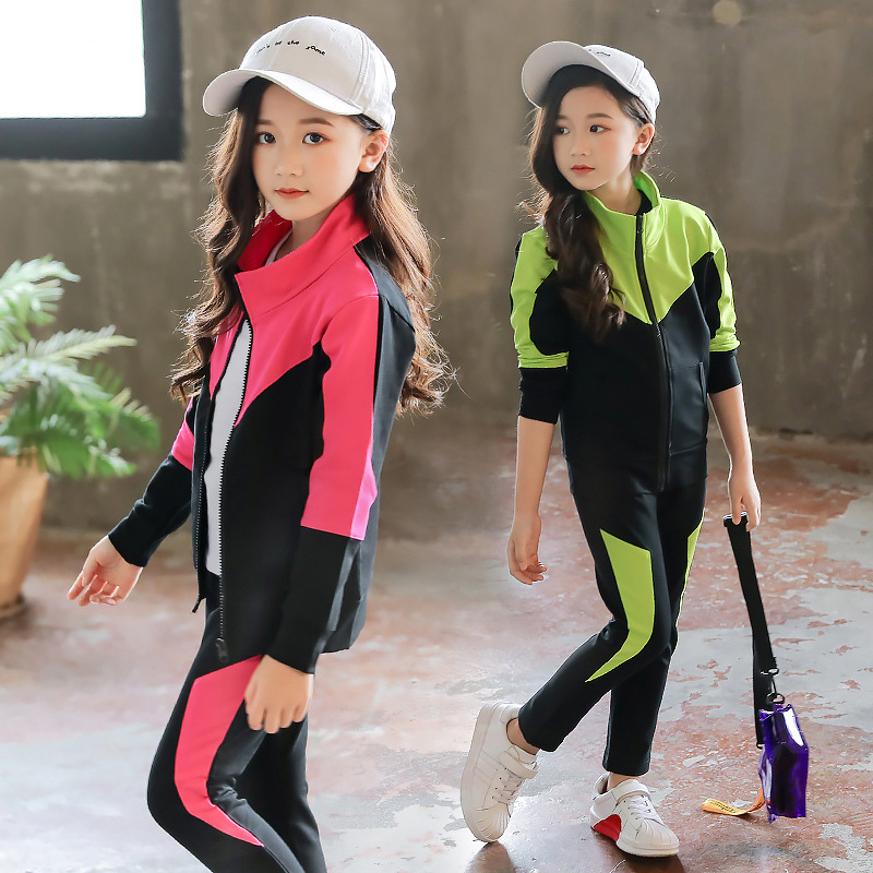 봄 가을 어린이 옷 소녀 긴팔 스포츠 슈트 재킷 + 바 - Running Gear Kids 리뷰 및 가격
