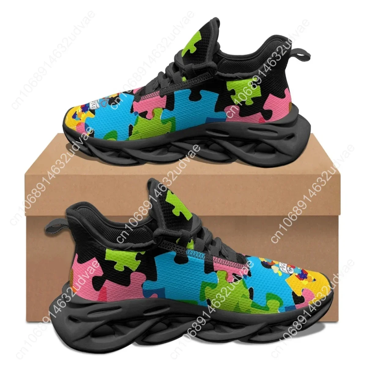 자폐증 인식 스포츠 운동화 컬러 퍼즐 내구성이 뛰어난  - Running Shoes Women 리뷰 및 가격