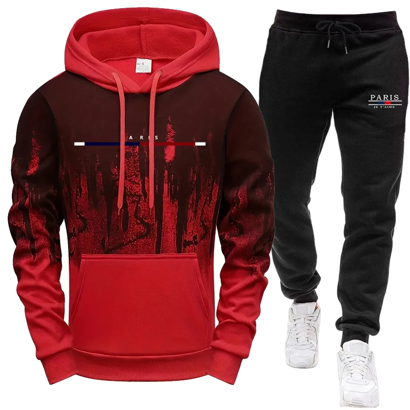 남성 세트/후드티/바지 가을 겨울 후드 스웨트셔츠 및  - Joggers Pants 리뷰 및 가격