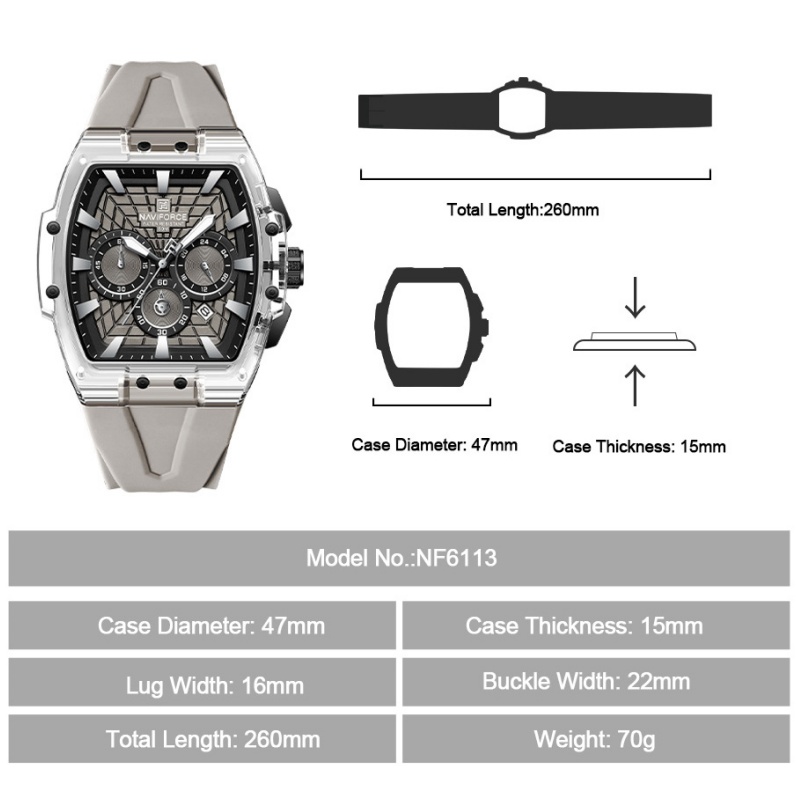 NF6113 네비포스 남성용 다기능 크로노그래프 시계  - Running Watch 리뷰 및 가격