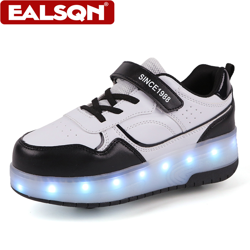 새로운 어린이용 LED 라이트업 롤러 스케이트 신발,  - Running Shoes Men 리뷰 및 가격